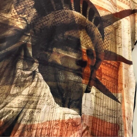 True Rock Statue of Liberty Sublimation V-Neck Tee 2XL USA Graphic Streetwear - Picture 8 of 11